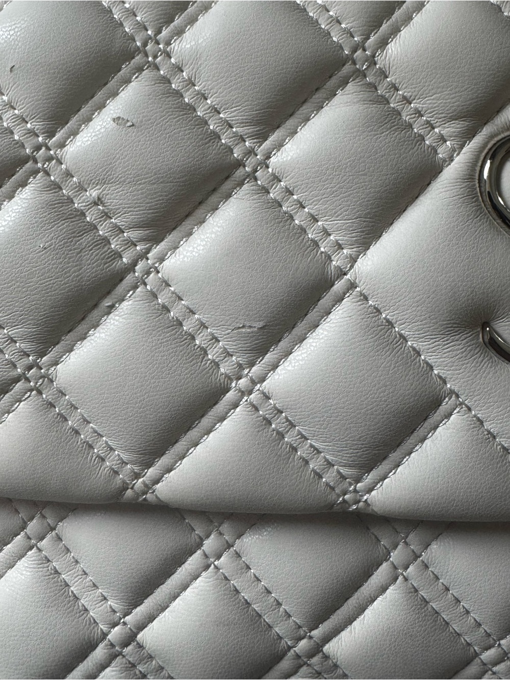 STEVE MADDEN “SM” Logo Ivory White Quilted Crossbody Shoulder Purse - Picture 7 of 8